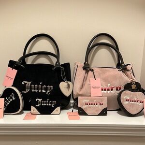 Juicy Couture Black and Pink Shoulder Bags